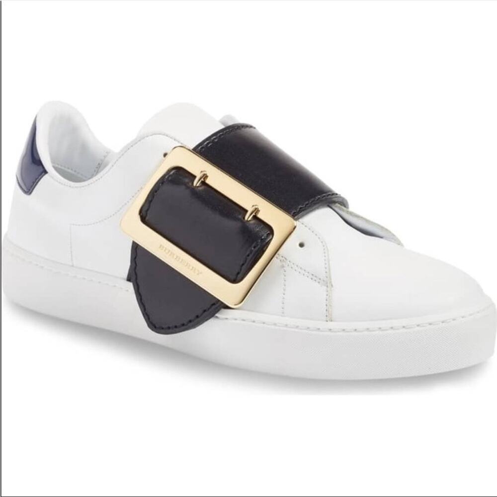 Burberry Westford Buckle Strap Leather Sneakers EU 38.5